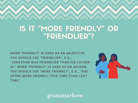 friendlier vs more friendly
